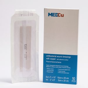 MedCu with adhesive contour Ext: 4″ x 10″ Int: 2″ x 8″ (10 units)